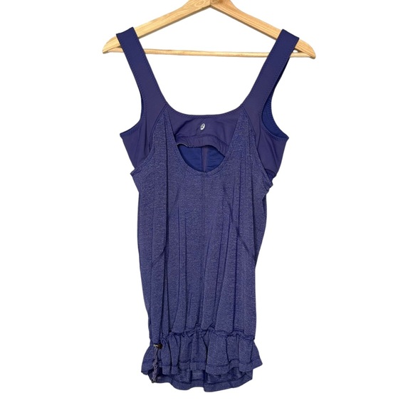 Lululemon Run Times Heathered Cadet Blue Cinch Tank - Picture 3 of 7